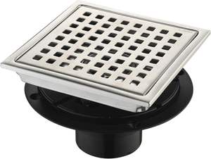 <span class=keywords><strong>Grille</strong></span> de douche carrée en acier inoxydable 304 au design moderne, brossée, amovible, <span class=keywords><strong>avec</strong></span> base en <span class=keywords><strong>PVC</strong></span>, filtre à cheveux, écologique, pour hôtel - Product Image 5