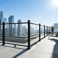 Système de balustrade de balcon et de terrasse modulaire en aluminium BH au design moderne et populaire, balustrade en verre