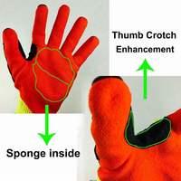 Gants de réparation mécanique pour l'industrie pétrolière et gazière, résistants aux chocs, anti-vibrations, anti-perforation ANSI A5, avec protection TPR anti-impact