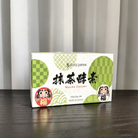 Boîte rigide en papier à deux pièces personnalisée, imprimée sur mesure, en matériaux recyclés écologiques, pour matcha et enzymes, avec logo OEM, pour aliments santé