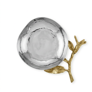 Elegante tazón decorativo de latón y acero inoxidable con diseño de granada, perfecto para refrigerios, frutos secos, decoración de hoteles y restaurantes. - Product Image 1