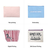 Pochette cosmétique à fermeture éclair, pochettes transparentes personnalisables à capacité de rangement variable