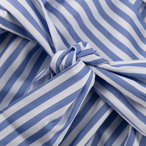 Patchwork con cintura abbottonata alla moda 2025 abiti corti Casual a <span class=keywords><strong>maniche</strong></span> <span class=keywords><strong>lunghe</strong></span> con volant camicia estiva a righe da <span class=keywords><strong>donna</strong></span> - Product Image 6