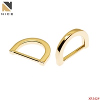 Aksesoris Tas Tangan Ring D Logam 19.8mm, Tersedia, Bahan Zinc Alloy, Bentuk D, Gesper Tahan Lama, Konektor Gantungan untuk Tas Pakaian