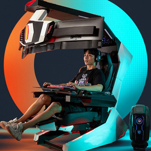 Fauteuil inclinable zéro gravité de haute qualité au design moderne avec massage et réglage, Imperator Works <span class=keywords><strong>Cluvens</strong></span> R1pro, pour 3 écrans - Product Image 1