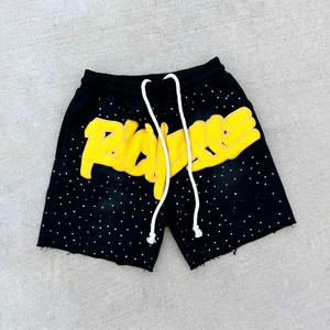 Wholesale Custom Logo Casual Hot Shorts Corduroy Lace 100% Cotton Summer Solid Breathable Eco-Friendly Elastic Waist Men - Product Image 1