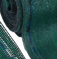 Filet d'ombrage tricoté en HDPE vert foncé, taux d'ombrage 80 %, 4x100m, plusieurs couleurs pour l'ombrage des plantes en ferme et en serre