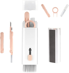 Kit de nettoyage de clavier 7-en-1 nettoyeur d'ordinateurs portables avec extracteur de touches, ensemble de nettoyage de brosse de clavier multifonctionnel pour téléphone <span class=keywords><strong>Airpods</strong></span> - Product Image 1