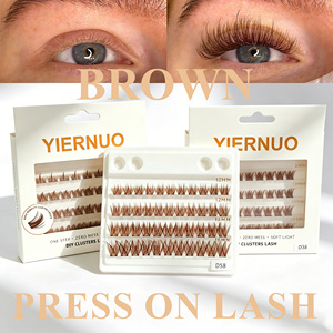 Cils en grappe marron 8-16 mm, extensions de cils individuels pour un volume naturel et un look spectaculaire - Product Image 3