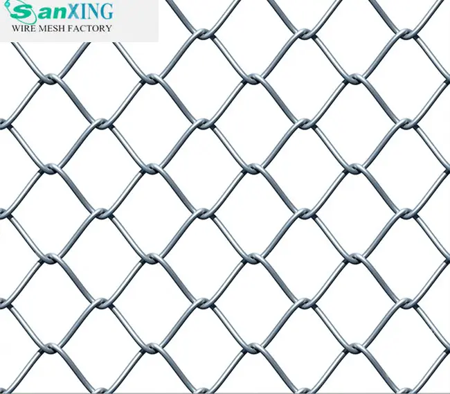 Popular Hot dipped galvanized Customised gauge chain link farm fences heavy duty diamond wire mesh fence rolls