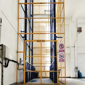 Plateforme élévatrice verticale robuste à rail hydraulique pour marchandises, usage intérieur/<span class=keywords><strong>extérieur</strong></span>, pour entrepôt et garage - Product Image 3