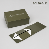 Boîte cadeau rigide magnétique pliable personnalisée, emballage de luxe vide pour vêtements de boutique et marquage de vêtements
