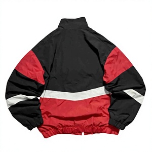 Veste de course coupe-vent pour homme, style sportif, color block, fermeture éclair, coupe régulière, en polyester, pour l'automne - Product Image 2