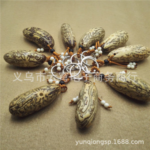 Llavero de coche con semilla de Bodhi de los Mil Ojos, tamaño pequeño y grande, material de árbol creativo, proceso de chapado, origen Yiwu - Product Image 4