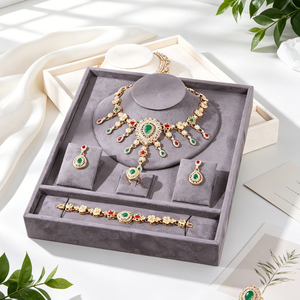 Premium Velvet Jewelry Stand Tray Combination Ready Stock For Boutique Jewelry Retail Counter Display Props - Product Image 4