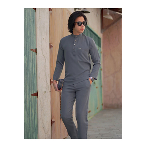 2023 Eid Indonesia Islamic Muslim Male Fashion Baju Kurung Melayu Silk <strong>Model</strong> Baju Kurung Embroidery Songket Baju Raya - Product Image 3