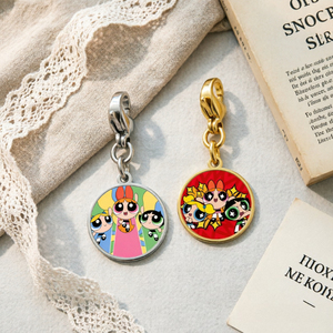 Bracelet à breloques italien en acier inoxydable avec personnages <span class=keywords><strong>de</strong></span> dessins animés classiques d'anime 3 policiers, breloques à clipser et pendentif queue <span class=keywords><strong>de</strong></span> homard - Product Image 1