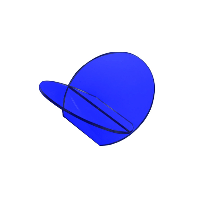 Bibliothèque bleue en forme de deux X
