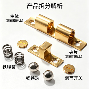 Loquets de porte en alliage de zinc pour portes d'armoires, quincaillerie de meubles modernes, design durable - Product Image 5