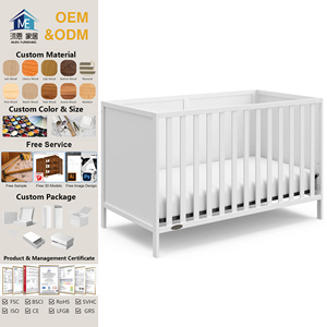 Cuna convertible tradicional 3 en 1 de madera maciza que se convierte en <span class=keywords><strong>cama</strong></span> para niños pequeños y sofá <span class=keywords><strong>cama</strong></span> para uso en dormitorio y sala de estar - Product Image 1