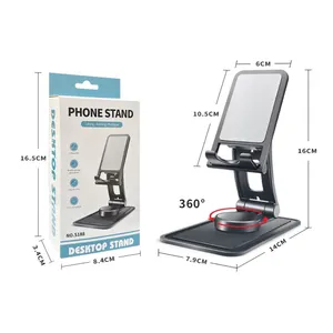 Cell Phone Holder Mobile Phone Tablet Desk Stand Mobile Phone Accessories Display Desk Stand With 360 Rotating Base