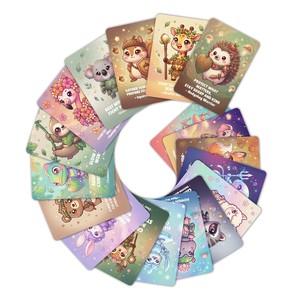 Nouvelle carte postale modèle : Animal mignon guerrier, courage, confiance, résilience – Inspire <span class=keywords><strong>une</strong></span> énergie <span class=keywords><strong>positive</strong></span> - Product Image 3