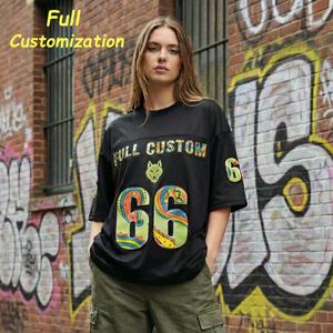 Kaos Jersey Sepak Bola Amerika Model Crop Boxy Oversize Kustom, Retro Street Fashion, Kaos Pria Mesh Streetwear, Jersey Sepak Bola Rugby - Product Image 1
