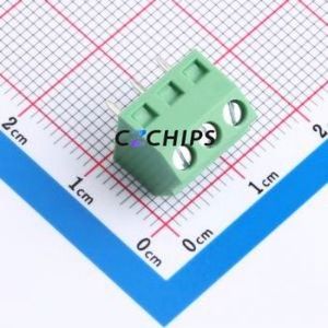 MX127S-3.81-03P-GN01-Cu-Y-A Screw Terminal Block Through hole Component (THT),P=3.81mm Connector 1x3P 3.81mm Green Through Hole - Product Image 1