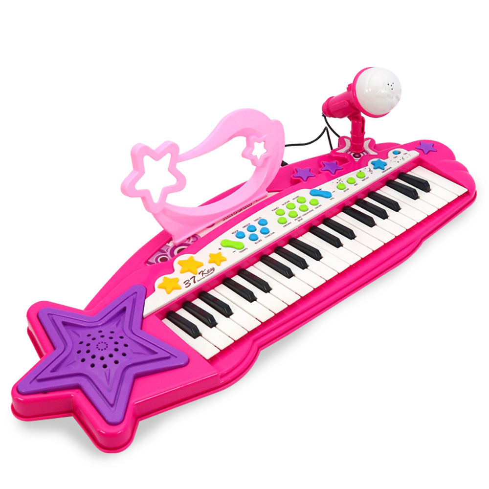 Музыкальные инструменты Qilong, электрическая Гарпа, Детский Электронный микрофон, набор музыкальных инструментов, мини музыкальный пластиковый игрушечный пианино