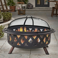 Chauffage de patio portable en métal de qualité moderne, à éthanol, populaire en gros, de forme ronde, foyer extérieur
