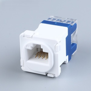 Connecteur Keystone <span class=keywords><strong>RJ45</strong></span> Cat6 UTP 8P8C OEM Type Australie, Insert de données mécanique à 180 degrés pour <span class=keywords><strong>prise</strong></span> murale Clipsal - Product Image 5