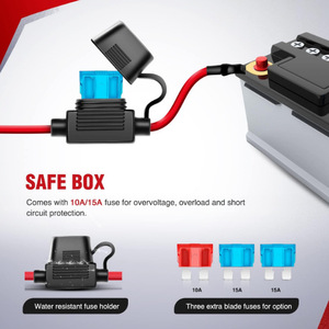 ชุดสายไฟสวิตช์ไฟ LED สำหรับงาน 12V ใช้ได้กับรถยนต์ทั่วไป สำหรับการติดตั้งเพิ่มเติม พร้อมรีเลย์และฟิวส์ - Product Image 4