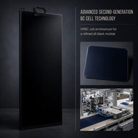 Personnalisation disponible, panneau solaire haute efficacité BC (Back Contact) 100W, tuiles solaires BIPV pour toitures haut de gamme