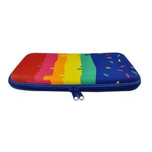 <b>EVA</b> Makeup Bag Rainbow Pattern Zipper Closure Portable Cosmetic Case for Home Storage - Product Image 1