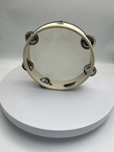 8 Inch Wooden Tambourine Orff Percussion Instrument with Metal Jingles Kids Educational Handheld <b>Drum</b> for Kindergarten Dance OEM - Product Image 3