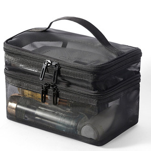 Double-deck Toiletry Bag Outdoor Travel Cosmetic Toiletry Bag Wholesale Makeup Cosmetics Bags Makeup Organizer
