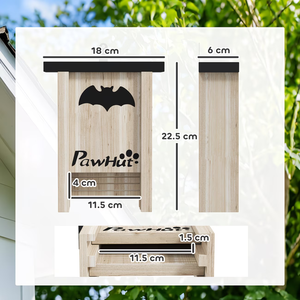 Nichoir en bois pour chauves-souris, conçu pour l'extérieur, facile à accrocher et idéal pour les chauves-souris s'abriter - Product Image 4