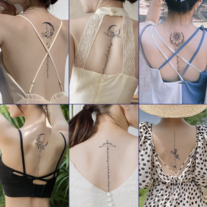 สติ๊กเกอร์แทททูสมุนไพรกันน้ำรูปผู้หญิงแบบถาวรมีตัว<span class=keywords><strong>อักษร</strong></span>แบบกึ่งถาวรที่มีตัวอักษรติดไหปลาร้าความรู้สึกสูง<span class=keywords><strong>ที่</strong></span><span class=keywords><strong>แขน</strong></span>หน้าอก - Product Image 2