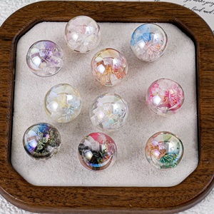 [Light Change] <span class=keywords><strong>Perles</strong></span> rondes en résine, faites à la main, 16MM, motif Papillon Rêveur Flottant, trou droit, en vrac - Product Image 3