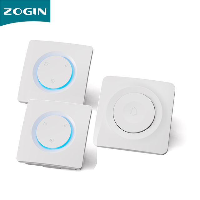 Factory Wholesale Indoor Hotel Apartment Office ABS Battery-free 200M Range Wireless Doorbell
