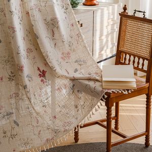 Cortinas Translúcidas con Diseño Floral, sin Perforaciones, para Dormitorio, Cocina, Balcón, Decoración de Separación, Cortinas con Barra de Tensión, Venta Directa de Fábrica, Cortina para Estufa - Product Image 5