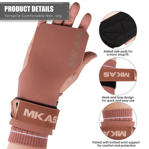 Agarraderas de Gimnasio Antideslizantes MKAS, Diseño Personalizado, para Levantamiento de Pesas, Entrenamiento Funcional y Cross Training - Product Image 3