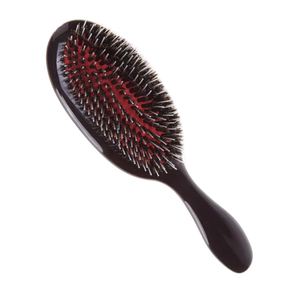 Cepillo desenredante ovalado de cerdas de jabalí y nailon con colores personalizados, mango de plástico con cojín de aire, peine suave para masaje del cuero cabelludo - Product Image 1
