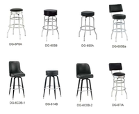 Tabouret de comptoir de bar pivotant à dossier haut de luxe chaise de bar chaise de tabouret de bar réglable