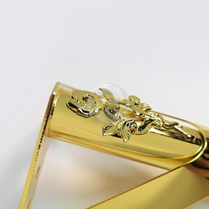 YIJUN Gold Rose Pattern Furniture <b>Legs</b> 3302 Heavy Duty Modern Minimalist Luxury Metal Hardware - Product Image 2