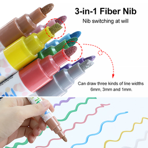 Juego de Rotuladores de Tiza Líquida Metálica de 8 Colores, Rotulador de Tiza Líquida para Publicidad en Pizarras, Borrable, para Niños - Product Image 2