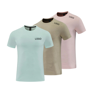 Camisetas Deportivas Transpirables Personalizadas, Camisetas de Cuello Redondo de Secado Rápido para Hombre, Camisetas de Gimnasio de Manga Corta, Ajustadas, para Fitness Muscular - Product Image 1