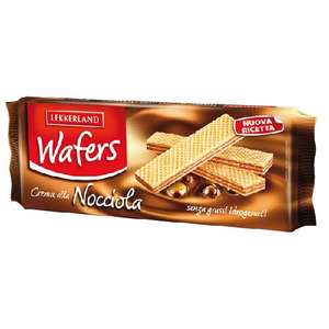 LEKKERLAND WAFER NOCCIOLA G.150X16, Bocadillos de Nueces y Semillas Horneados, Bajos en Grasa - Product Image 1