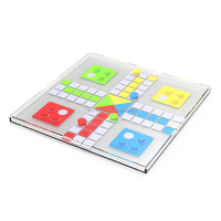 JAYI – dames chinoises en acrylique personnalisées, jeu d'échecs, Lucite Ludo, cadeau pour l'apprentissage préscolaire