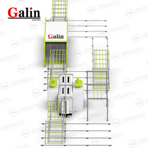 갈린 수동 분말 코팅 라인 다단계 변속기 접지 트롤리 오븐 오버 헤드 걸이 레일 2 면 스프레이 알루미늄 - Product Image 4